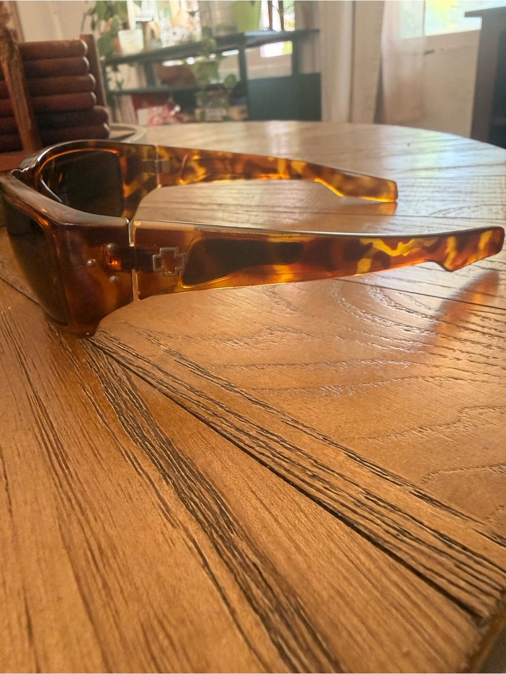 Vintage Spy Optic Tortoise Wrap Sunglasses Brown Lenses Y2K 2000s Unisex - Picture 9 of 11